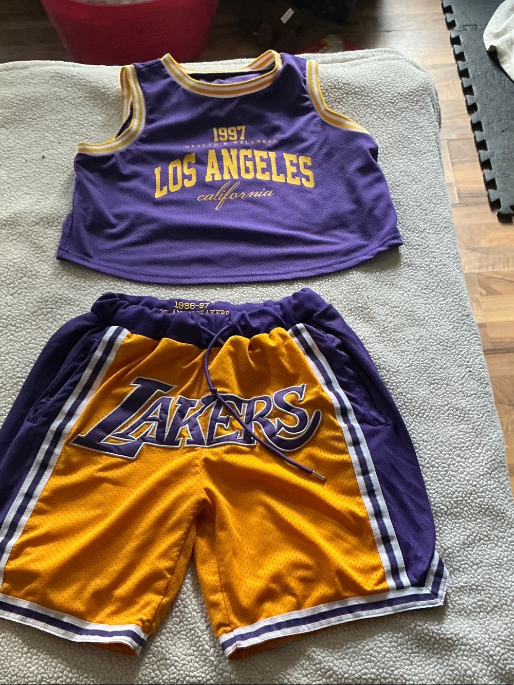 Los Angeles Lakers Purple & Gold Athletic Shorts - Women's